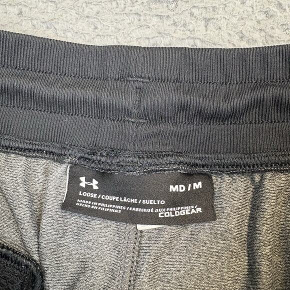 Under Armour Jogger Men’s Medium Loose Fit Sportstyle Tricot Knit Tapered Gray - Picture 5 of 11